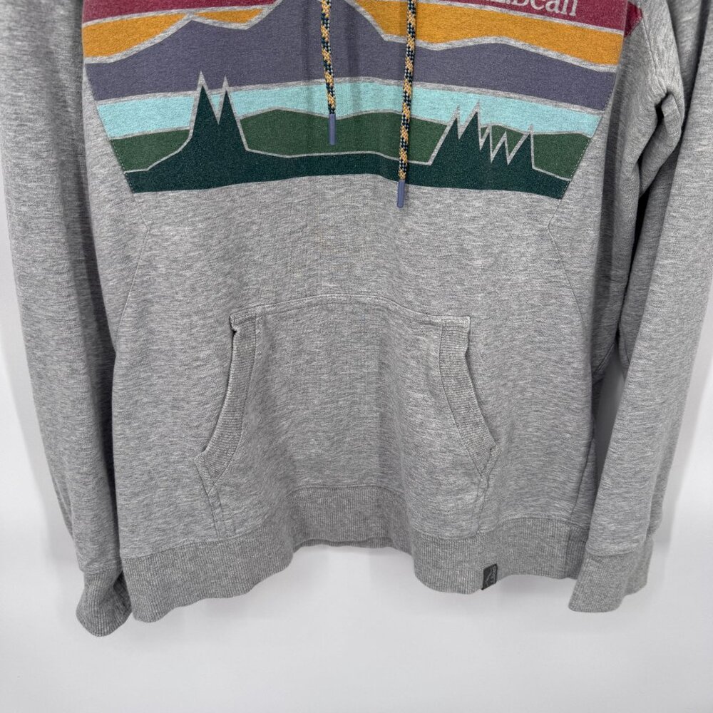 L.L. Bean Gray Hoodie with Multicolor Mountain Design - Picture 3 of 9
